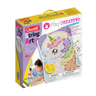 启迪quercetti儿童创意绣画板 蘑菇钉益智玩具 绕线拼图4岁+Q2840