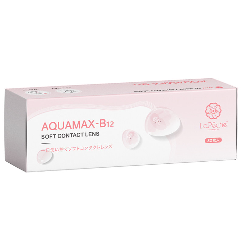 lapeche拉拜诗师透明隐形近视眼镜日抛盒女30片小粉片水信玄饼tf