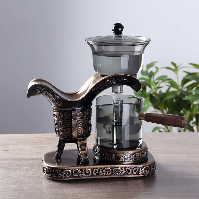 功夫茶具套装2025新款家用懒人泡茶神器耐高温玻璃磁吸自动泡茶器