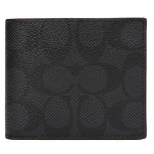 【国内现货】COACH/蔻驰子母短款钱包男士钥匙扣卡包礼盒装送男友