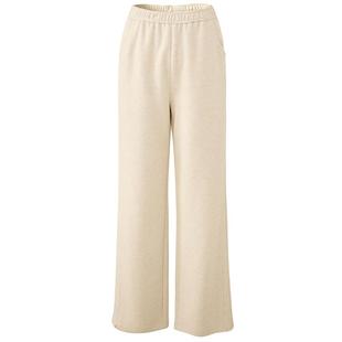 娅丽达醋酸羊毛阔腿裤女秋冬加厚裤子米色女裤24新款休闲裤直筒裤