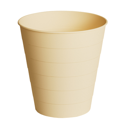 敞口无盖简约奶油风垃圾桶