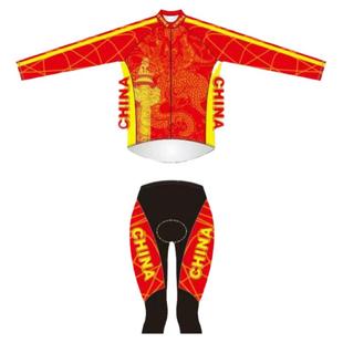 轮滑服儿童中国风冬季加绒透气速干团体短道速滑滑冰服速度滑冰服