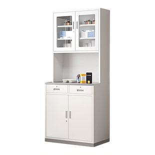 700宽不锈钢西药柜纯白色诊所处置台配药柜牙科无菌治疗室操作台