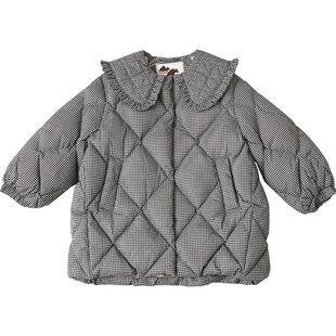 女童羽绒服中长款2024冬季新款宝宝羽绒服中小童装1-3-6-8岁23205