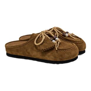 fed复古穆勒鞋夏季新款女鞋后空单鞋厚底外出拖鞋女款S0425-ZC609