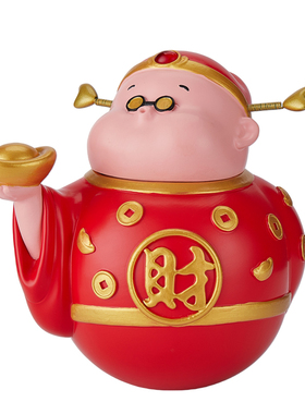 招财财神爷不倒翁摆件