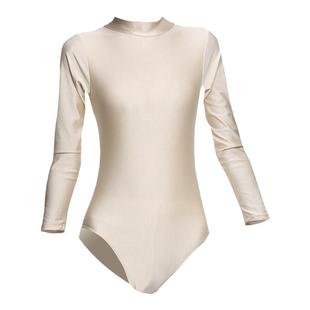 芭蕾舞蹈连体服练功形操氨纶长袖打底色成人女高领跨空中瑜伽