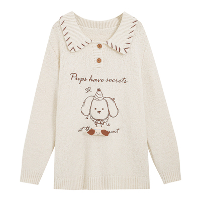 大码女装2025新款独特超好看毛衣胖mm冬装甜美漂亮减龄polo领上衣