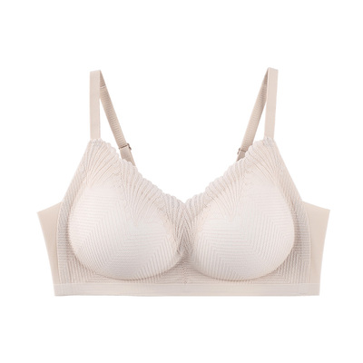 紫色花语无钢圈小胸女运动夏薄内衣