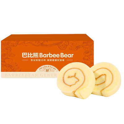 巴比熊巧克力牛奶蛋糕卷440g/箱