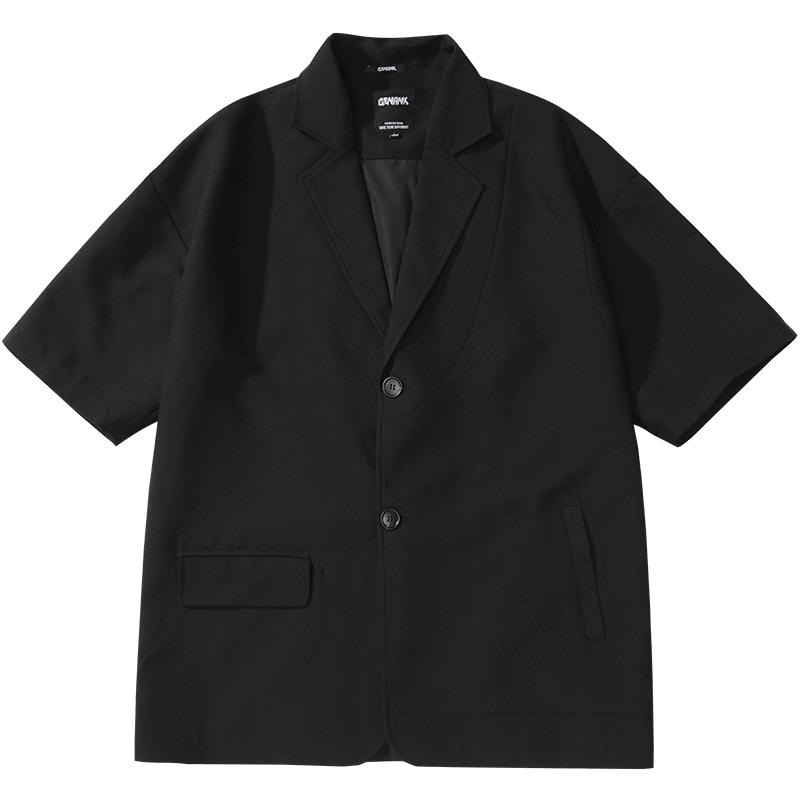 GENANX閃電潮牌短袖西裝外套夏季新款休閑西服男女同款朱傲宇同款