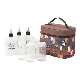 户外野营调味料瓶收纳袋调味罐套装手提化妆包调料收纳包7件套