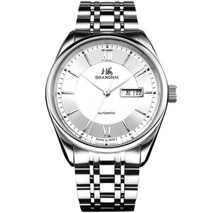 上海手表国民系列男士商务经典款机械表40毫米防水钢带情侣表3008