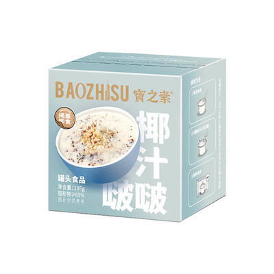 宝之素椰汁啵啵营养桃胶速食早餐
