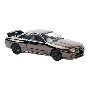 拓意车模新品GTR R32电镀黑色经典跑车1/64合金车模型收藏摆件