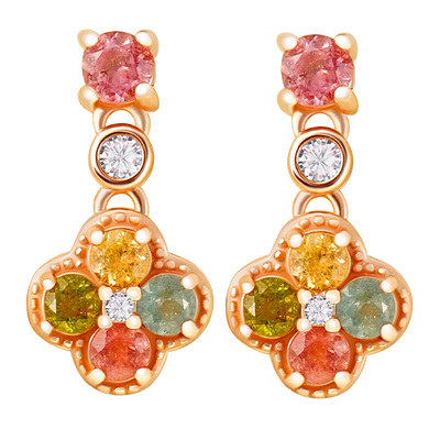 宫里上新正品天然碧玺耳钉