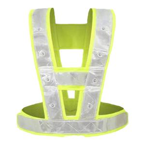 LED带灯反光背心发光闪光充电高速建筑工地夜光衣安全服施工马甲