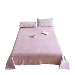 冬季加厚牛奶绒床单单件2025新款加绒珊瑚绒学生宿舍单人裸睡被单