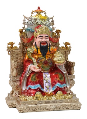 树脂神像铜彩财神爷文财神