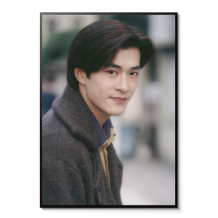 古天乐海报香港男明星偶像宿舍卧室背景墙贴简约高端相框装饰挂画