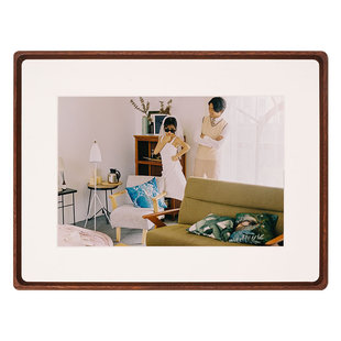 圆角实木相框摆台情侣黑胡桃结婚登记证件洗照片婚纱照打印6寸8寸