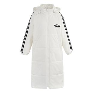 YUZI鱼子三防连帽上衣棉服长款大码女装微胖mm显瘦保暖200斤棉袄