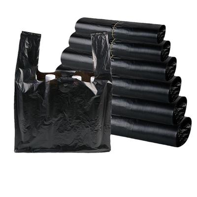 黑色加厚塑料袋手提式马甲背心胶袋大小号购物袋一次性垃圾方便袋