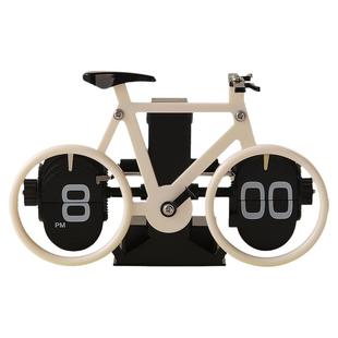 创意自动翻页时钟复古机械桌面摆件表摆台式数字科技感钟表装饰品