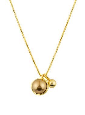 香槟珍珠圆球毛衣链女