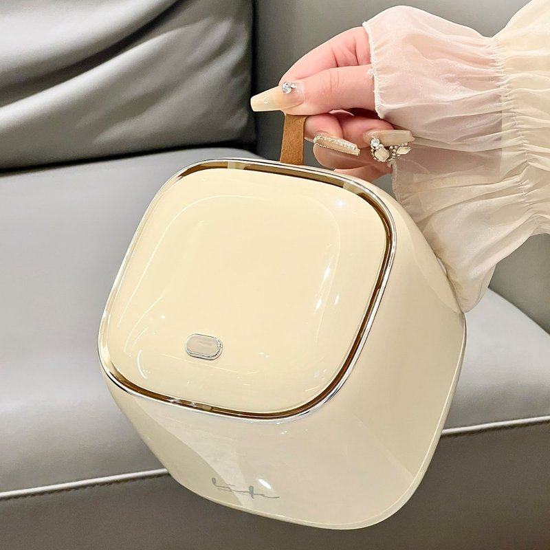 桌面垃圾桶按压式客厅轻办公桌垃圾桶饭厅桶筒收纳车载奢杂物家用