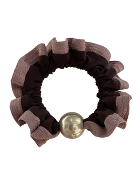 浪漫香芋紫珍珠小肠发圈花边头饰