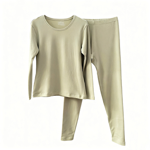 格凯女士不变形纯棉加厚不加绒保暖衣新疆长绒棉特厚秋衣秋裤套装