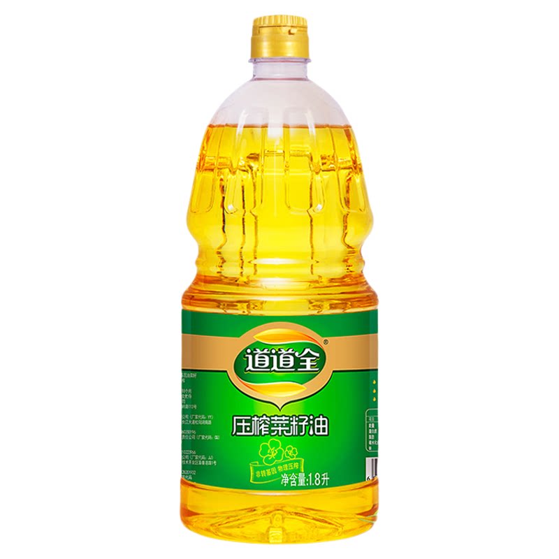 道道全全1.8L压榨菜籽油 非菜籽油