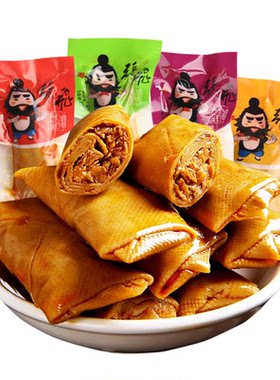 豆腐干张飞豆干四川特产独立包装五香豆皮豆卷小零食好吃解馋香菇