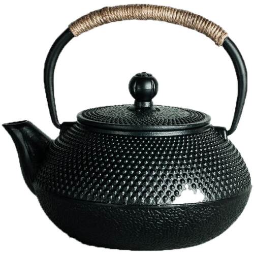 容山堂 苏韵生铁壶 铸铁茶壶 煮茶烧水壶牡丹富贵