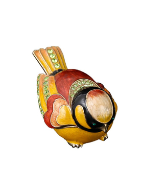 创意彩绘金属小鸟首饰盒摆件