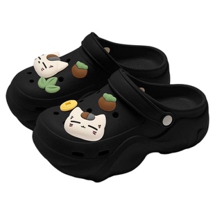 eva洞洞鞋女款2025新款夏季外穿防滑防臭增高沙滩包头拖鞋凉拖鞋