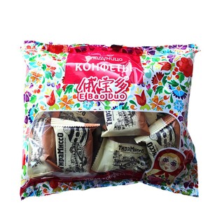 俄罗斯提拉米苏糕巧克力糖果进口俄宝多牌大颗夹心网红糖软糖喜糖
