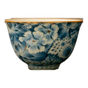 JOJO'S L. PD.紫泉涧.汝窑金万花主人杯茶杯高档品茗杯陶瓷| 贴靠