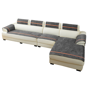 真皮沙发防滑沙发垫轻奢四季通用皮沙发专用垫子定制贵妃直排坐垫