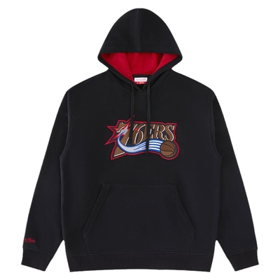 MN湖人勇士76人保暖连帽卫衣男