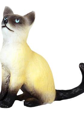 儿童玩具仿真实心动物模型波斯猫布偶猫咪短毛猫黑白小猫家居摆件