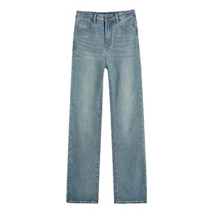 加绒直筒牛仔裤女冬季2026年新款爆款显瘦小个子秋冬窄版阔腿裤子