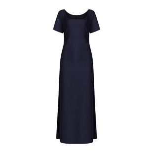 糯米子[薄荷曼波]方领连衣裙女夏季微胖大码法式气质收腰显瘦裙子