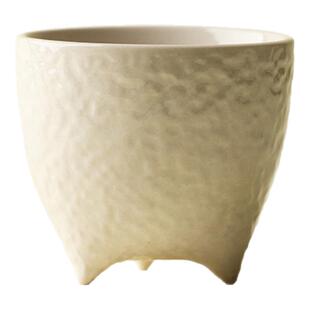 里作复古手工三足茶杯高端景德镇草木灰品茗杯家用功夫茶具主人杯