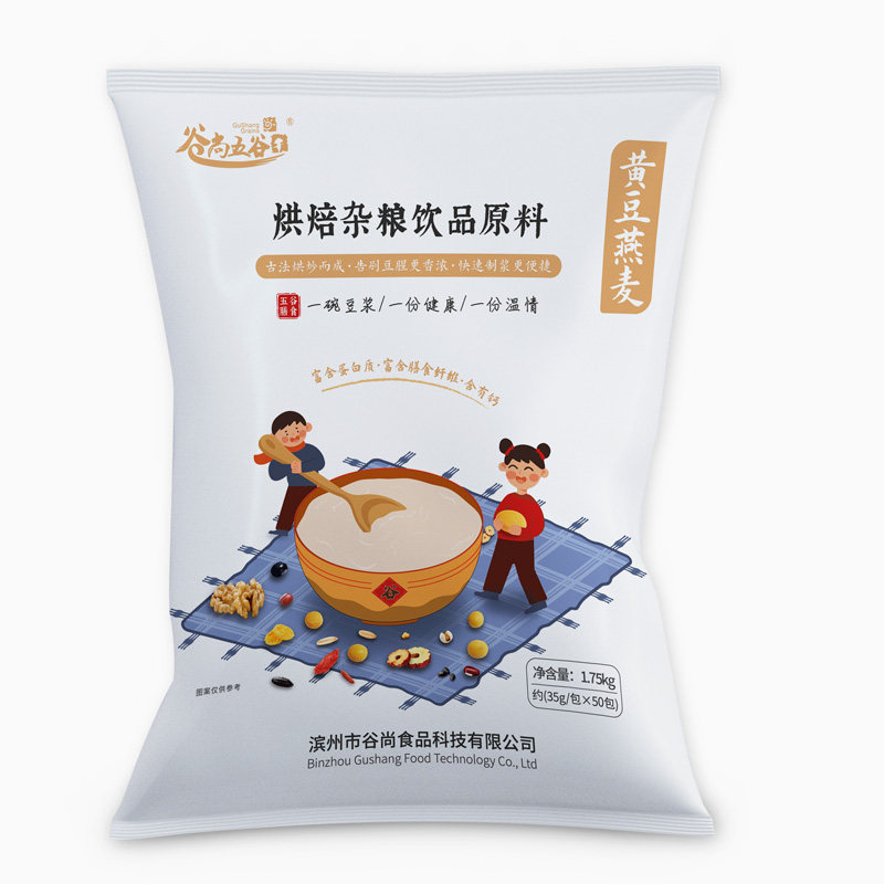 谷尚五谷豆浆包五谷杂粮正在促销