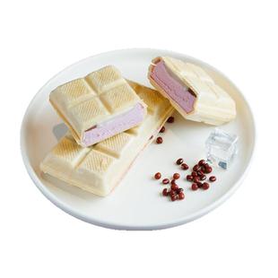 【5支】新品艾冰客方糕冰淇淋 70g威化夹心红豆糯米雪糕草莓冰糕