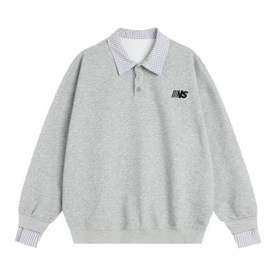 INSstudios假两件空气层翻领卫衣