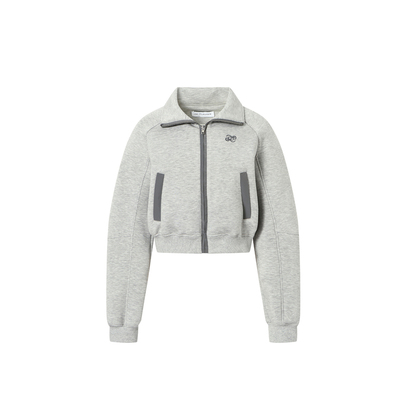 JAC FLEURANT【周震南同款】灰色LOGO撞色空气层夹克简约百搭款